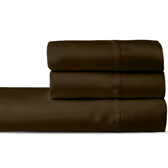 3 PC Set 1000 Thread Count 100% Egyptian Cotton, 15" Deep Pocket Chocolate, RV Short King
