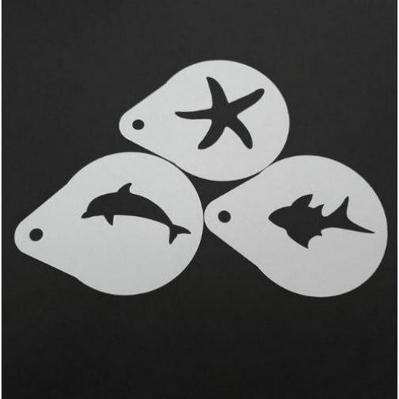 3 PC Set Sea Cupcake Variety Stencil Pack