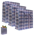 thumbnail image 1 of 3 PC Tote Reusable Bags Large Laundry Zipper Bag Shopping Organizing Groceries, 1 of 4