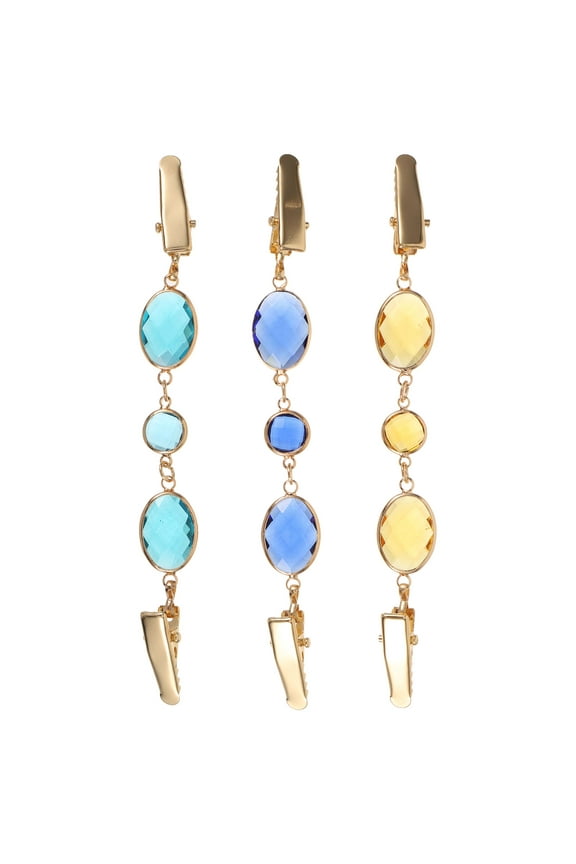 3 PC Women's Tops Brooch Pins Collar Clips Waist for Clothing Sweater Cardigan Miss