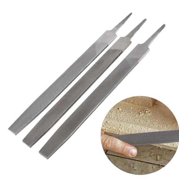 3 Pcs 10 Inch Metal Mill File Set - Heat Treated Steel File Tools, Single Cut, Fine/Medium/Coarse Teeth for Precision Work on Steel, Laminates & Profile Shaping