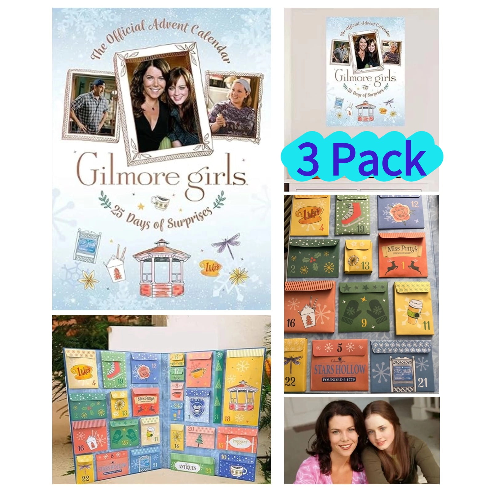 3 PCS 2024 Christmas Gift Calendars, Gil more Girls The Official