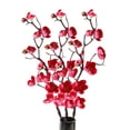 thumbnail image 1 of 3 PCS 24 in Artificial Flower Cherry Blossom Faux Silk Plum Branches Fake Tree Stems for Vase Wedding Home Table Decor, 1 of 5