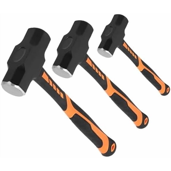 3 PCS 2lbs 3lbs 4lbs Sledge Hammer Set, Drilling Crack Hammer with Forged Steel Head and Non-Slip Shock Absorbing Grip, Solid Construction for Demolition Work$$Tools & Hardware Other