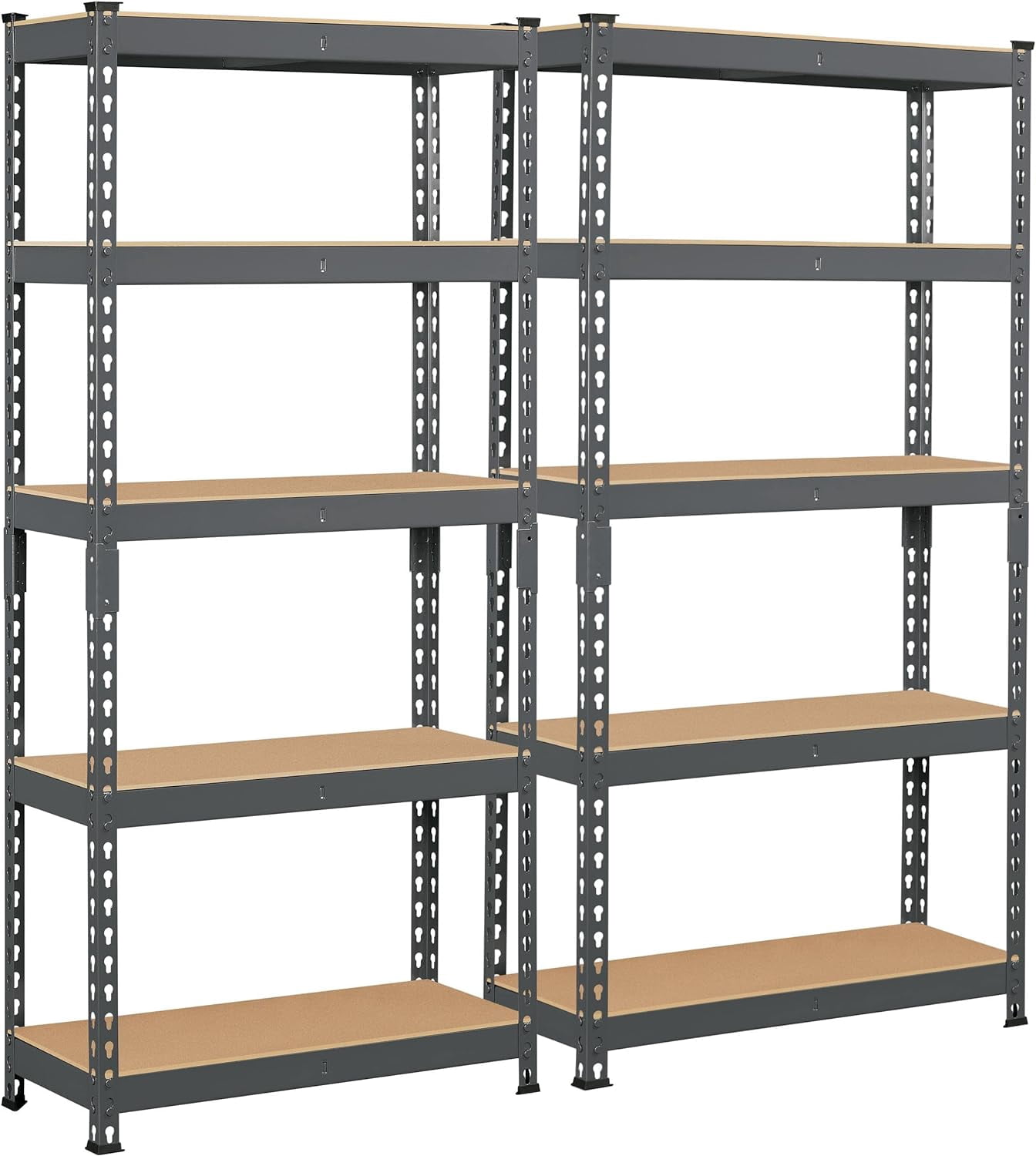 3 PCS 5-Tier Utility Shelves Metal Storage Shelves Garage Shelving Unit ...