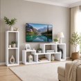 thumbnail image 1 of 3 PCS Adjustable TV Stand Minimalist Entertainment Center for 43/ 55 /60/ 65 Inch TV Media Console Table ,White, 1 of 8