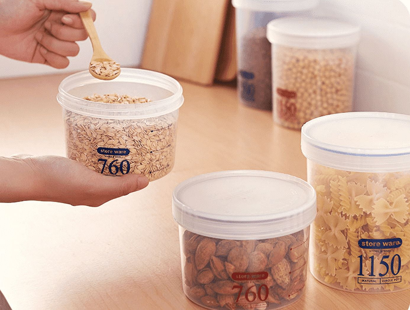 Reusable Plastic Oatmeal Food Storage Storage Containers Moisture-Proof and  Insect-Proof Packaging Pail with Tight Lids - China Oatmeal Food Storage  Storage Containers, Reditainer Peanut Storage Pail