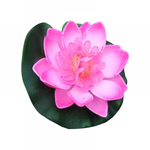 3 PCS Artificial Floating Lotus Flowers, Floating Pond Decor Realistic Foam Water Lily Lotus Flower, 3.8 Inch