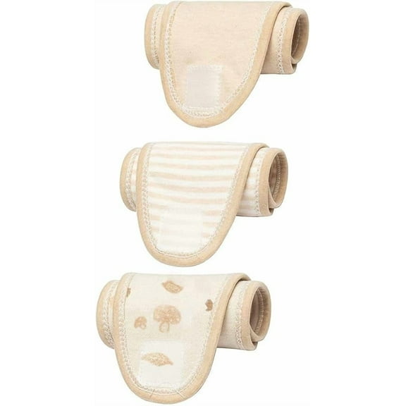 3 PCS Baby Umbilical Cord Belt, Adjustable Infant Belly Binder Hernia Care Breathable Organic Cotton Newborn Cord Band Warm Essential Everyday Protection