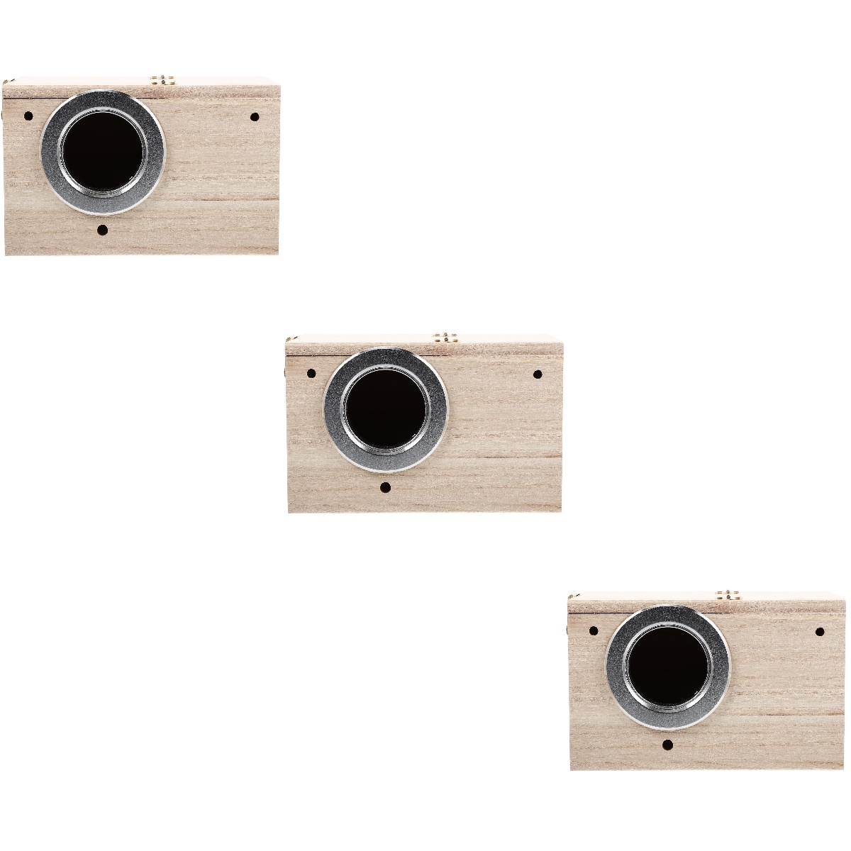 3 PCS Bird Nest Wooden Birdhouse Bird Stand Birdcage Parakeet Supply