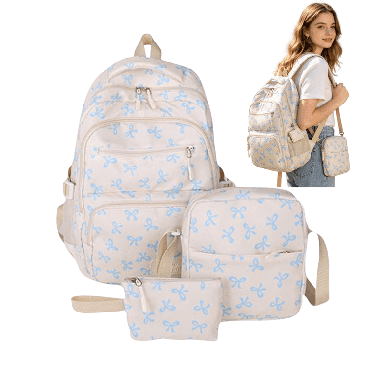 backpack purse mini multi pocket MATEIN for Women, Small Daypack, 2pcs Sets, Black-Beige QUALITY MATERIALCrafted from premium vegan leather with durable silver JIANLINST Mini Backpack Purse for