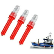 3 PCS Boat Flares, 2025 Upgraded Electronic Boat Flare Coast Guard Approved, Waterproof Boat Safety Kit Emergency Signals for Fishing Nets, Buoys, Boats