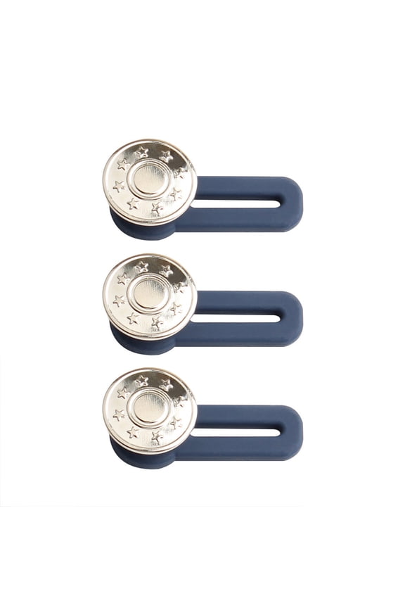 3 PCS Buttons Blue 3PCS Jeans Extendable Button Pants Waist Extension Extended Nail-Free Detachable