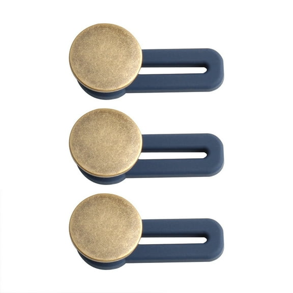 3 PCS Buttons Blue 3PCS Jeans Extendable Button Pants Waist Extension Extended Nail-Free Detachable