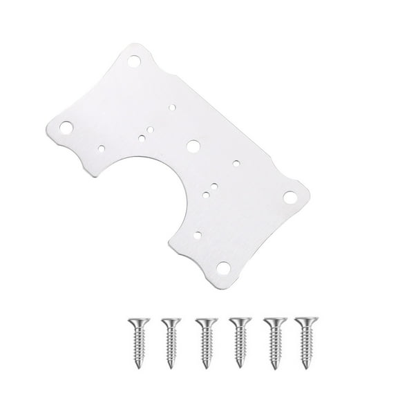 3 PCS Cabinet Hinge Repair Plate, Hinges Repair Fixing Plates, Stainless Steel Hinge Repair Board, Kitchen Cupboard Door Hinge Repair Brackets Kit, Hinge Fixing Plate Bracket Kit with Mounting Screw