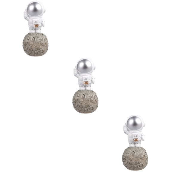 3-Piece Astronaut Cake Toppers Set for Car Interior Decor, Unique Space Design, Perfect for Birthday Cakes and Party Decorations