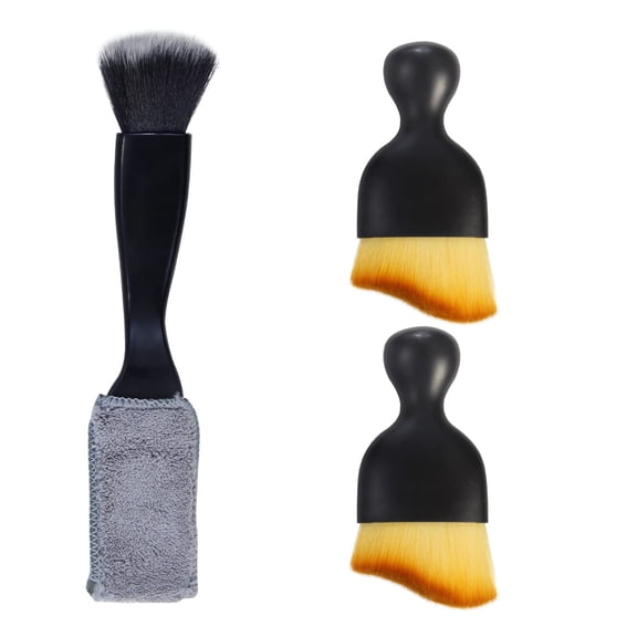 3 PCS Car Interior Detail Dust Brush Kit, Soft Microfiber Interior Cleaning Tools for Auto, Truck, SUV, RV