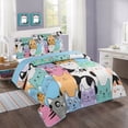 thumbnail image 1 of 3 PCS Cat Theme Quilt Bedspread Set Lightweight Bedding Set for Bedroom Decor, 1 of 10