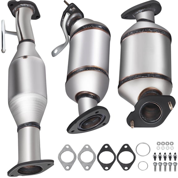 3 PCS Catalytic Converter Stainless Steel High Flow Cat for Chevy Traverse Buick Enclave GMC Acadia Saturn Outlook 3.6L V6 EPA
