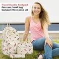 thumbnail image 1 of Lumtrix 3 PCS Cherry Print Bookbag for Teens, Cute Backpack for Teens & Teens Going Out Casual Bag White, 1 of 5