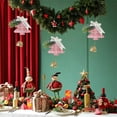 thumbnail image 1 of 3 PCS Christmas Tree Wind Chime with Golden Bells and Velvet Bows, 3.15 Inch Festive Hanging Decor for Tree, Door and Window Display with Gentle Sound, 1 of 7