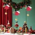 thumbnail image 1 of 3 PCS Christmas Tree Wind Chime with Golden Bells and Velvet Bows, 3.15 Inch Festive Hanging Decor for Tree, Door and Window Display with Gentle Sound, 1 of 7
