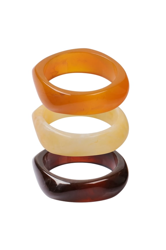 3 PCS Chunky Resin Acrylic Bangle Bracelets for Women, Irregular Geometric Cuff Wide Wristband Bangles Trendy Chunky Resin Stackable Stretch Bracelet Jewelry Set