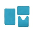 thumbnail image 1 of 3 PCS Coral velvet memory cotton mat bathroom absorbent non-slip carpet 3 pcs/set(15"×16.5" 15.7"×19.7" 19.7"×31.8",Light blue), 1 of 3