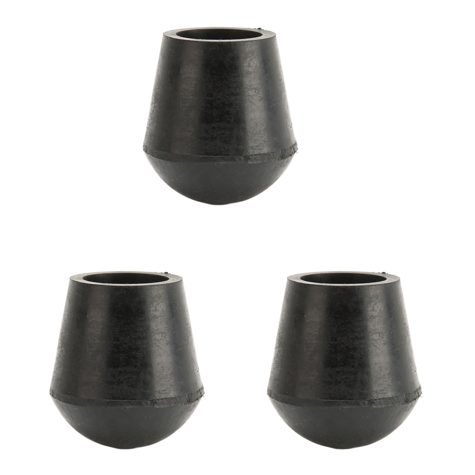 3 PCS Crutch Tips 22mm Inner Diameter Rubber Material Built in Copper