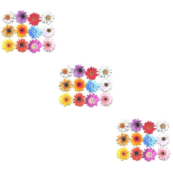 3 PCS DIY Clothes Button Daisy Buttons Shaped for Sewing Chain Child