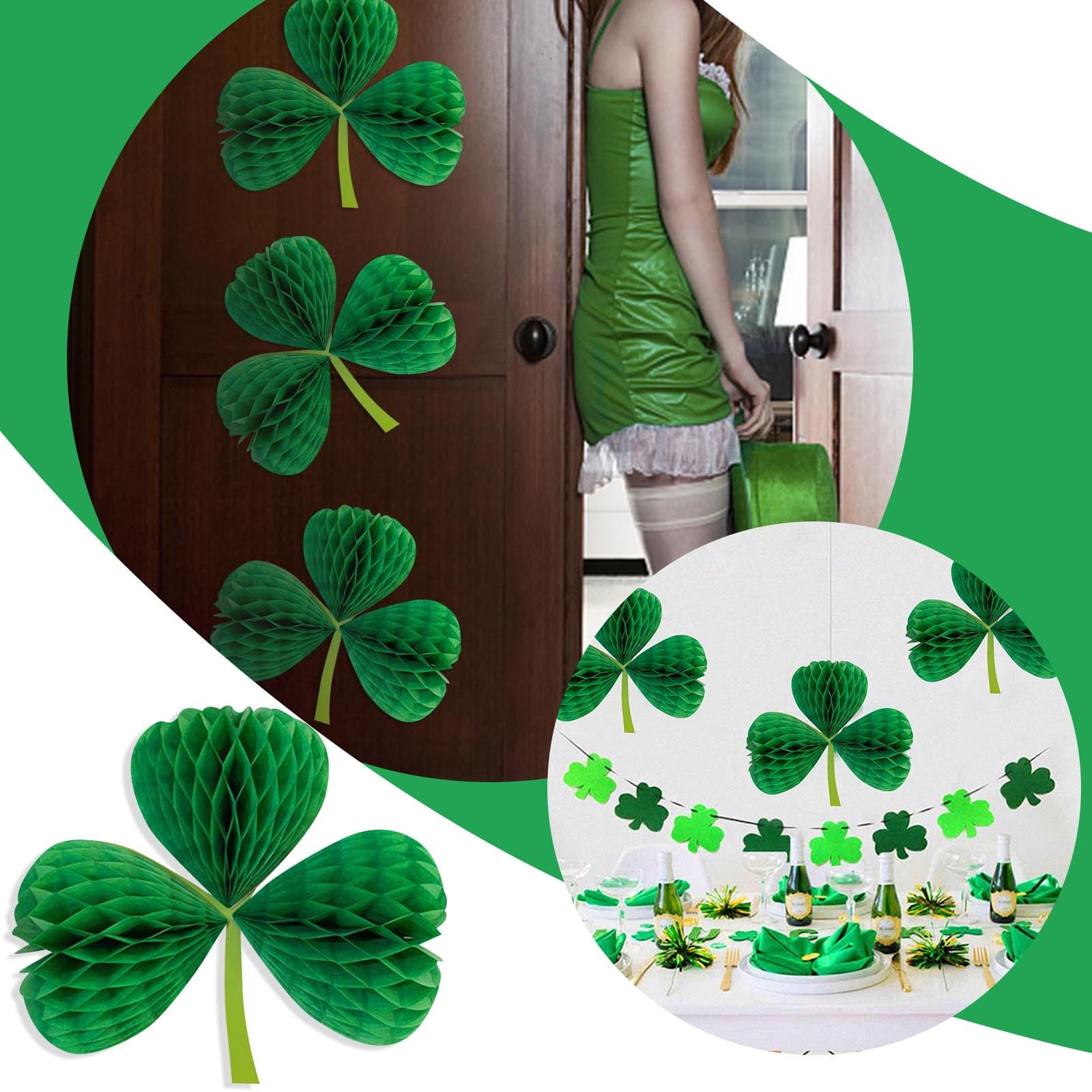 3 PCS Decoration Tissue Hanging For Party Irish Event & Party Event