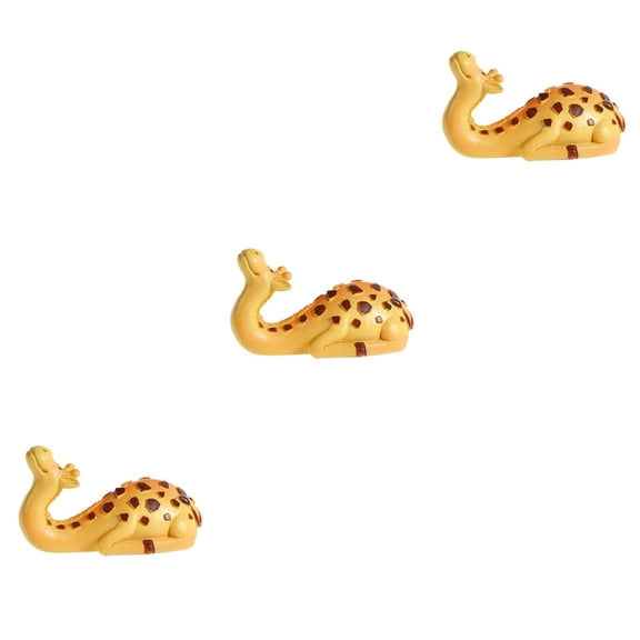 SKISUNO Set of 3 Yellow Giraffe Resin Wall Hooks Animal-Shaped Hangers for Hanging Coats Towels Bags