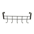 thumbnail image 1 of 3 PCS Over The Door Hooks For Hanging,Over The Door Hanger, Over The Door Organizer,Over The Door Towel Rack For Bathroom With 5 Coat Hooks, Bathroom Towel Holder Towels Hanger,Door Hooks,Black, 1 of 9