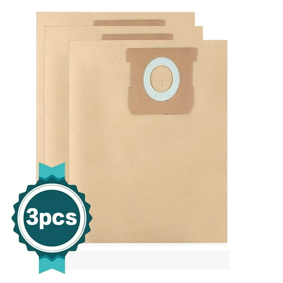 3 PCS Dust Filter Bags Replacement for Stanley 19-3101 Vacuum Dust Bag ,FIT: Stanley 8- 10 - 12 Gallon Wet/Dry Vacs