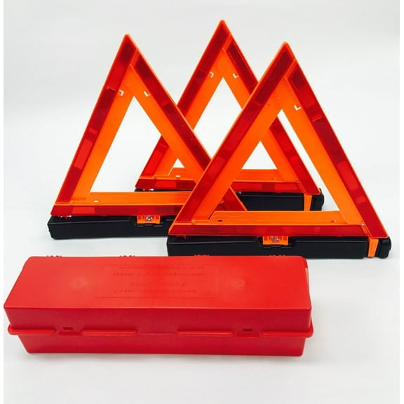 3 PCS EMERGENCY WARNING TRIANGLE FLARE KIT