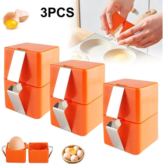 3 PCS Egg Shell Opener, Egg Cracker Tool for Raw Eggs, Handheld Eggs Breaker Multifunctional Egg Cutter Egg Cracker and Separator for Cooking Camping Kitchen Gadgets