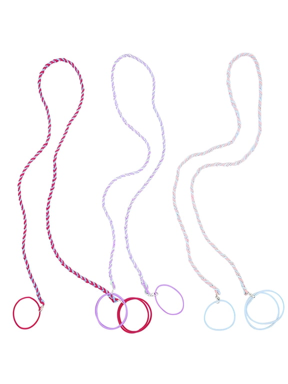 3 PCS Elastic Spiral Hair Ties, 25 Inches Braided Elastic Ponytail Holders, No-Damage Hair Bands for Sports, Motorcycle Riding, Swimming, Soft Stretchy Hair Ties for Women