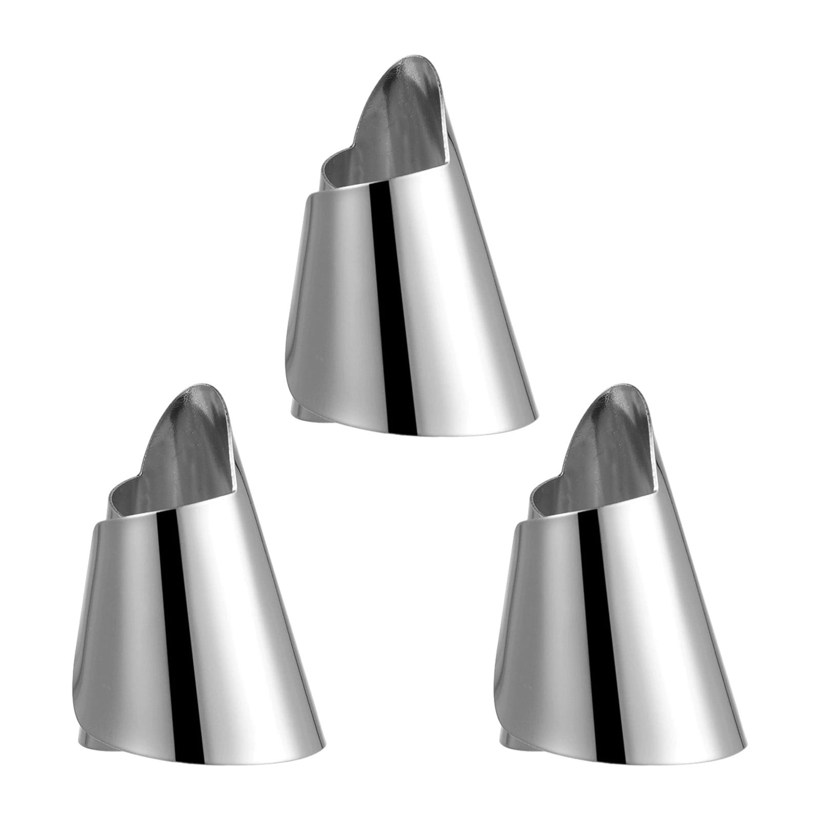 4-Pack Stainless Steel Finger Protectors – Kitchen Cutting Guard, Hand Safety Tool