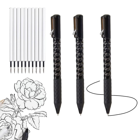3 PCS Geometric Decompression Pen, Fancy One-Click Deformation Fidget Pen, Ergonomic Grip & Functional Design, Ideal Creative Gift For All Ages