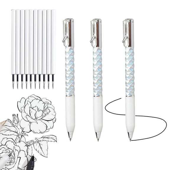 3 PCS Geometric Decompression Pen, Fancy One-Click Deformation Fidget Pen, Ergonomic Grip & Functional Design, Ideal Creative Gift For All Ages