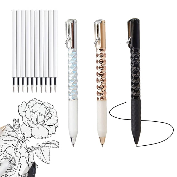 3 PCS Geometric Decompression Pen, Fancy One-Click Deformation Fidget Pen, Ergonomic Grip & Functional Design, Ideal Creative Gift For All Ages
