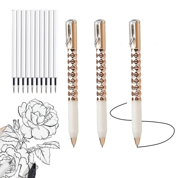 3 PCS Geometric Decompression Pen, Fancy One-Click Deformation Fidget Pen, Ergonomic Grip & Functional Design, Ideal Creative Gift For All Ages