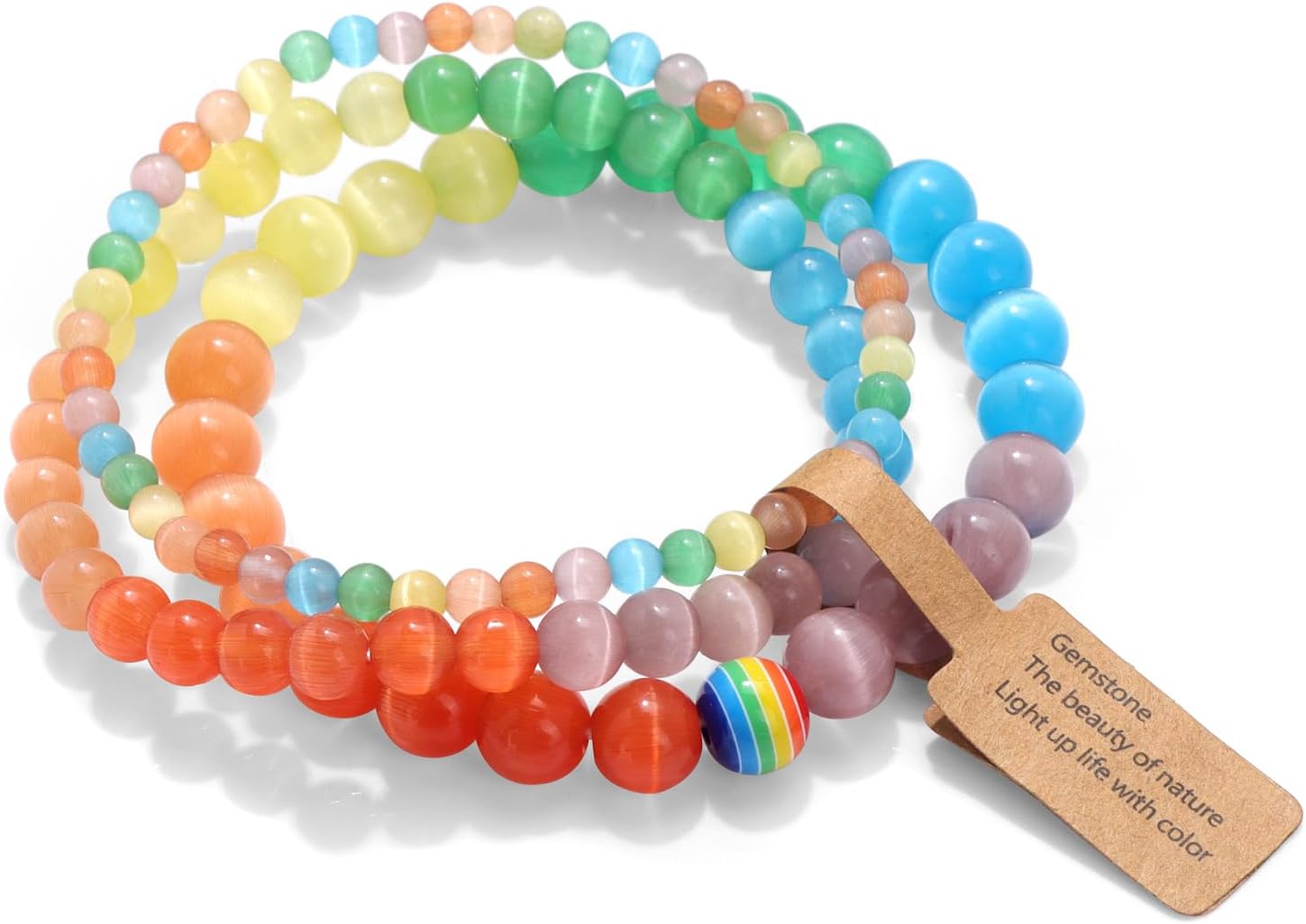 3 PCS Healing Crystal Bracelets for Women 8mm Natural Stone Beaded ...