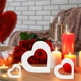 thumbnail image 1 of 3 PCS Heart Shaped Wedding Decorations Like Dress up Layered Wooden Nested Heart Ornament Romantic Table Mantel Centerpiece for Bridal Shower Anniversary Room Night Light, 1 of 9