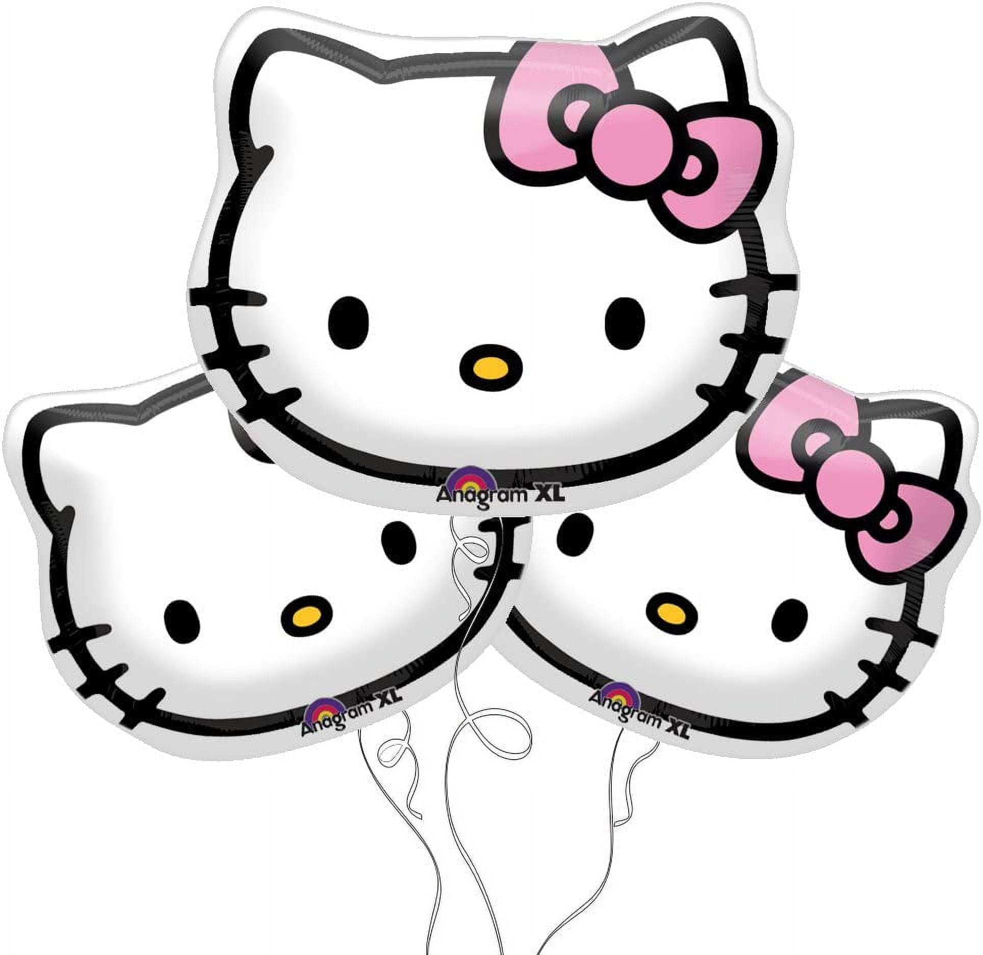 3 PCS Hello Kitty Balloons Birthday Party Balloons Kitty Balloons Foil