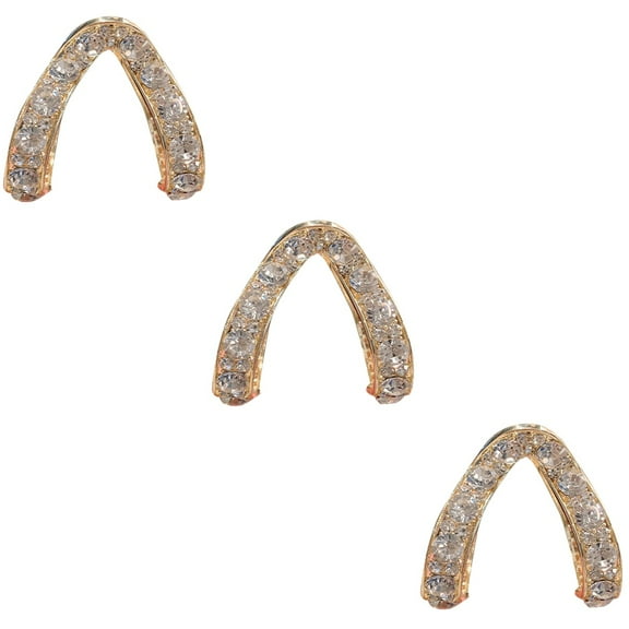 3 PCS High Ponytail Gripper Hair Rhinestone Claw Clip Clips Barrettes Women's