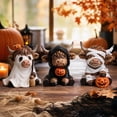 thumbnail image 1 of 3 PCS Highland Cow Figurines, Halloween Resin Highland Cow Statue Farmhouse Christmas Desktop Decorations, Calf Lovers Creative Xmas Decorations, Garden Kitchen Mantle Display Gift, 1 of 6