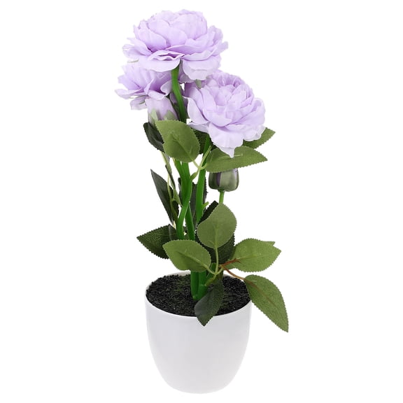 TAILTOSS Violet Artificial Peony Bonsai for Home and Office Decoration