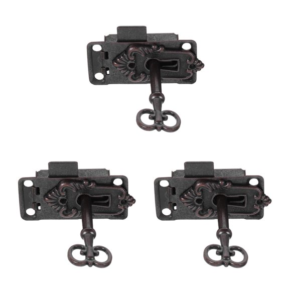 SOPOTUTU Antique Wooden Locks for Jewelry Boxes Durable 3Pcs