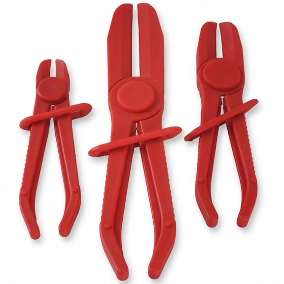 3 PCS Hose Pinch Off Pliers, Non-Marring Fuel Line Clamp Pliers for Automotive Flexible Hoses, Gas Lines, Brake, Fuel Lines, Coolant & Radiator